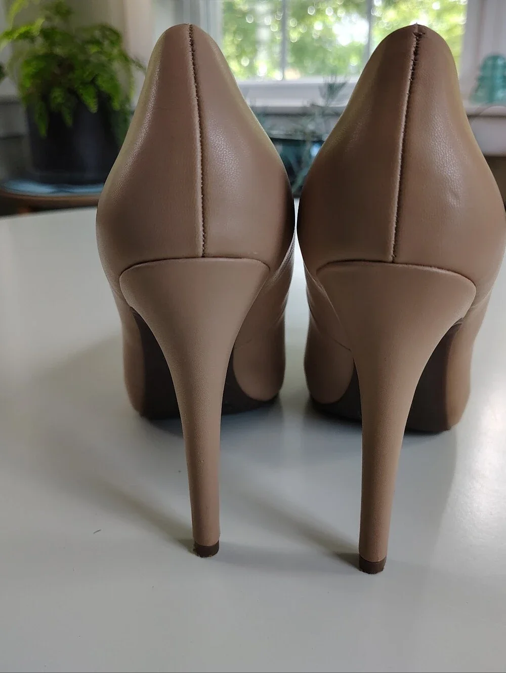 Jessica Simpson Nude Platform Pumps Stiletto High Heels Women's Size 8.5 - Picture 7 of 10
